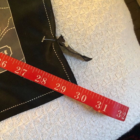 Coach scarf, 20” sq, Silk w hand rolled edge blk - Picture 6 of 10